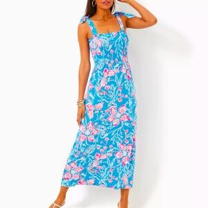 NWT LILLY PULITZER Kailua Smocked Maxi Dress Sz Large
